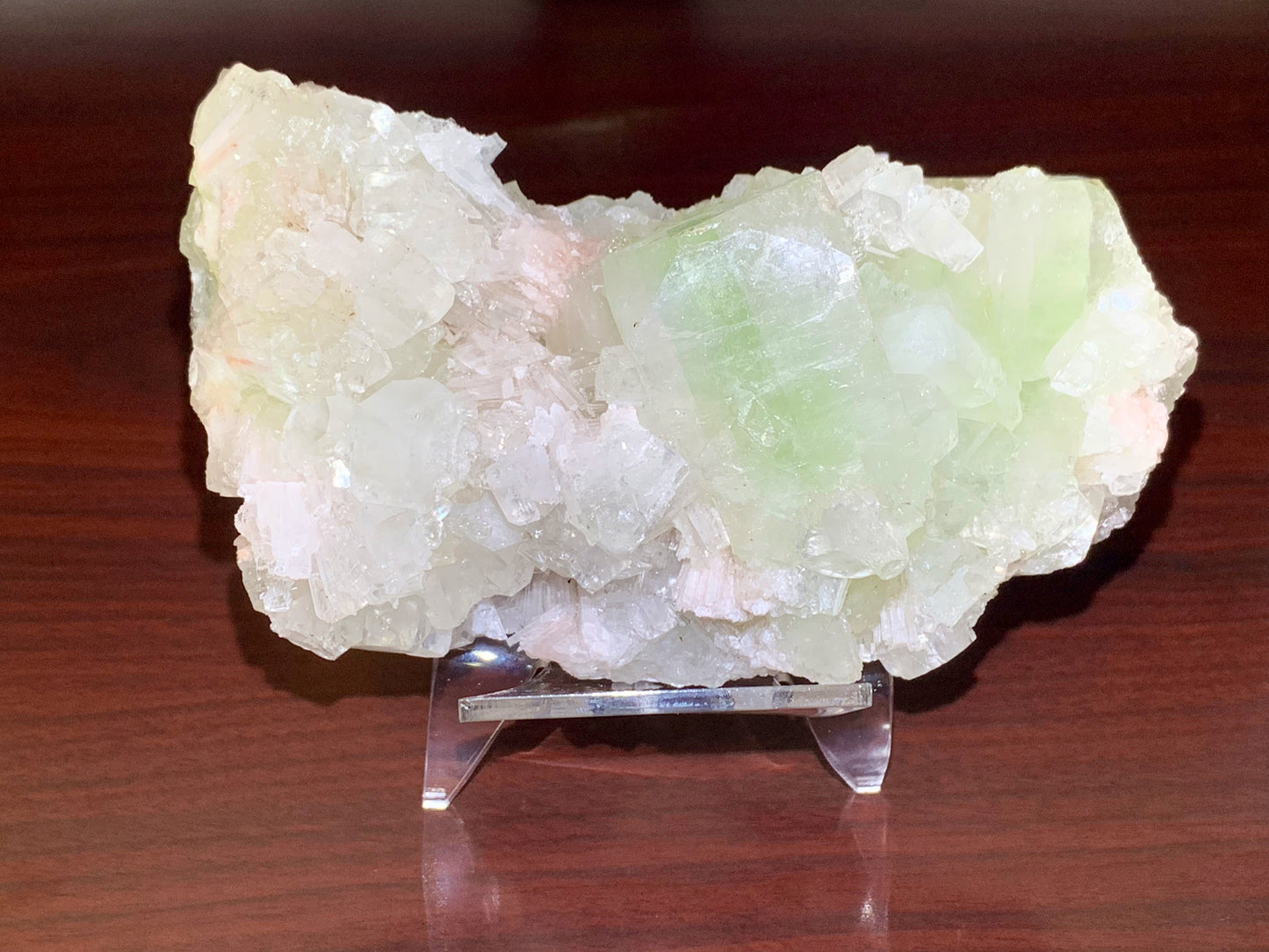5.5" Rare Apophyllite and Scolecite Crystal Cluster