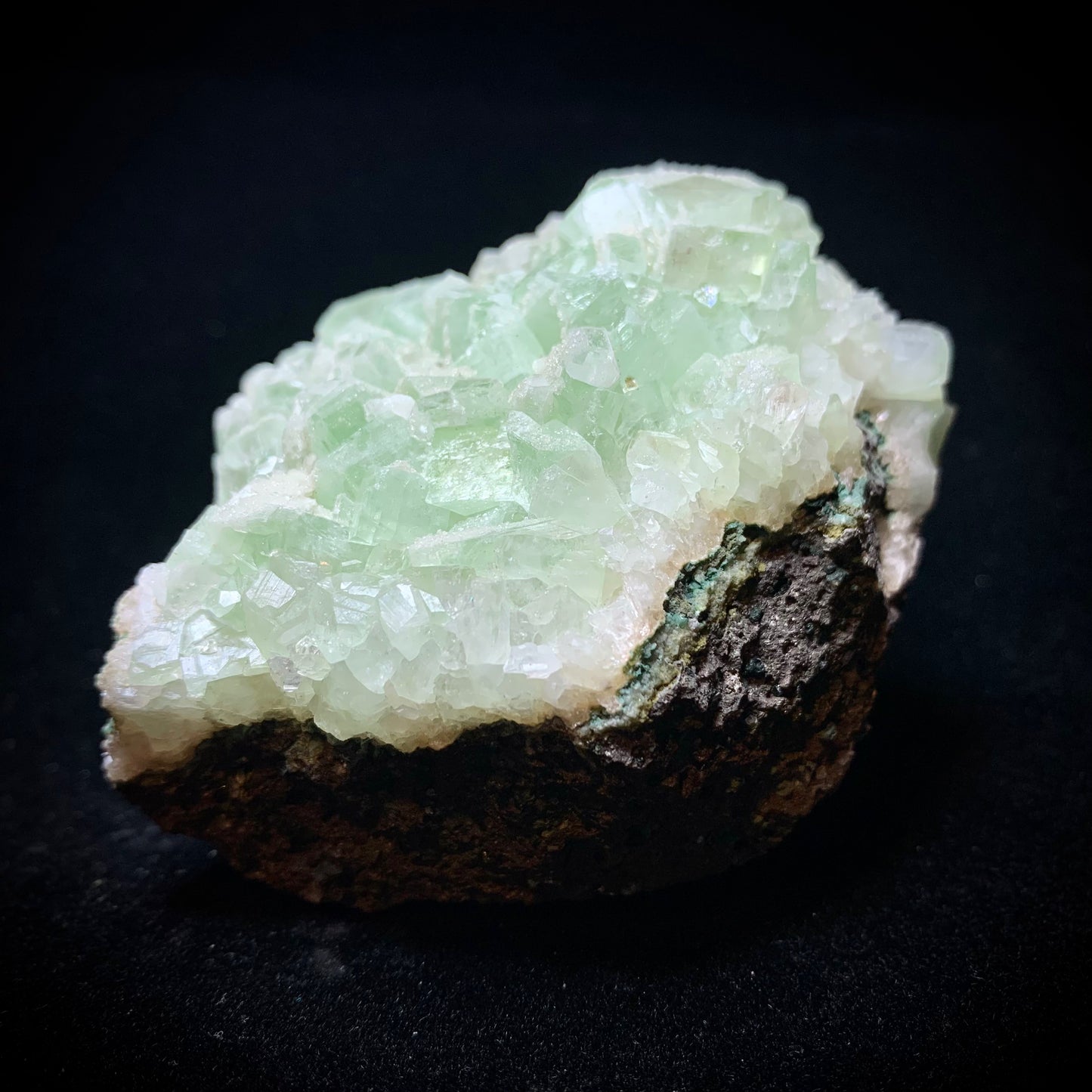 3.3" Rare Green Apophyllite Crystal Cluster