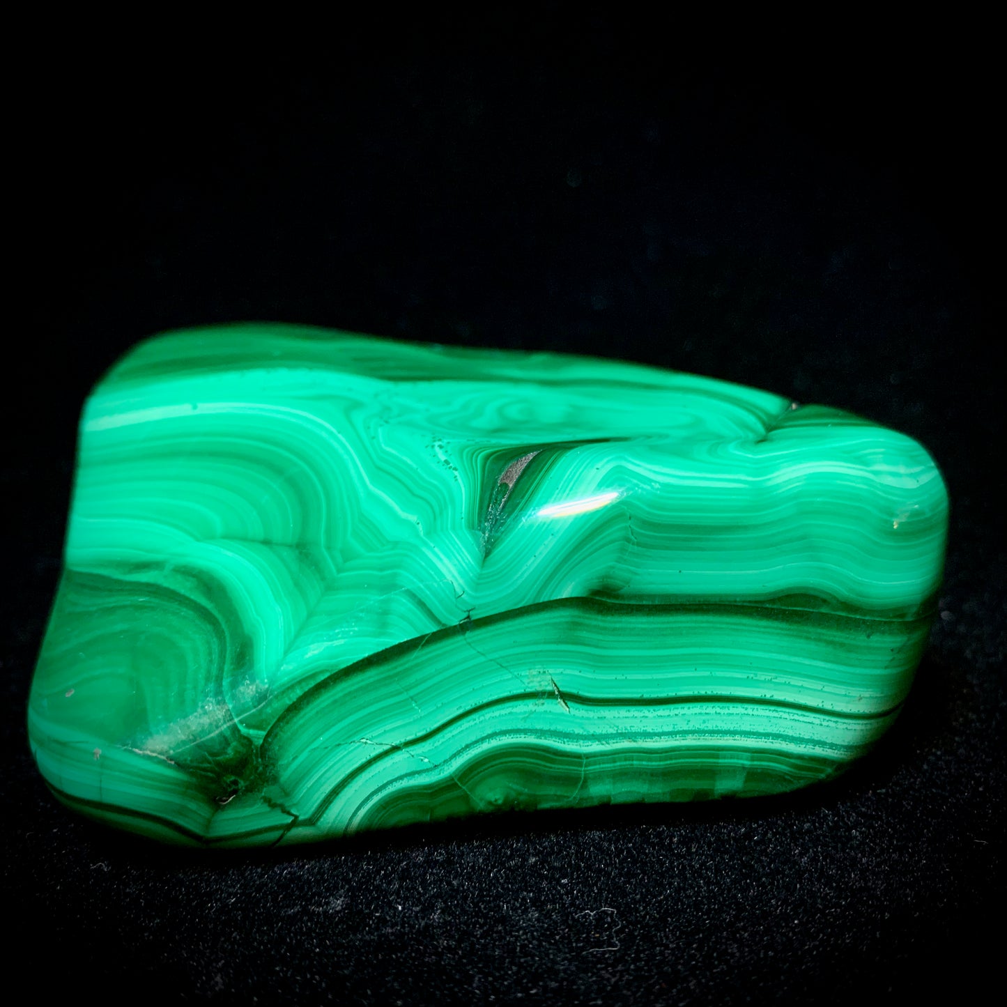 3.5" Polished Malachite from Africa, Free-form