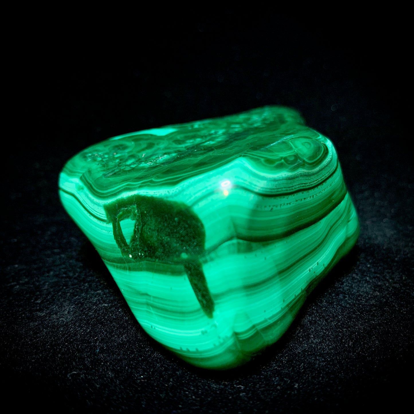 3.5" Polished Malachite from Africa, Free-form