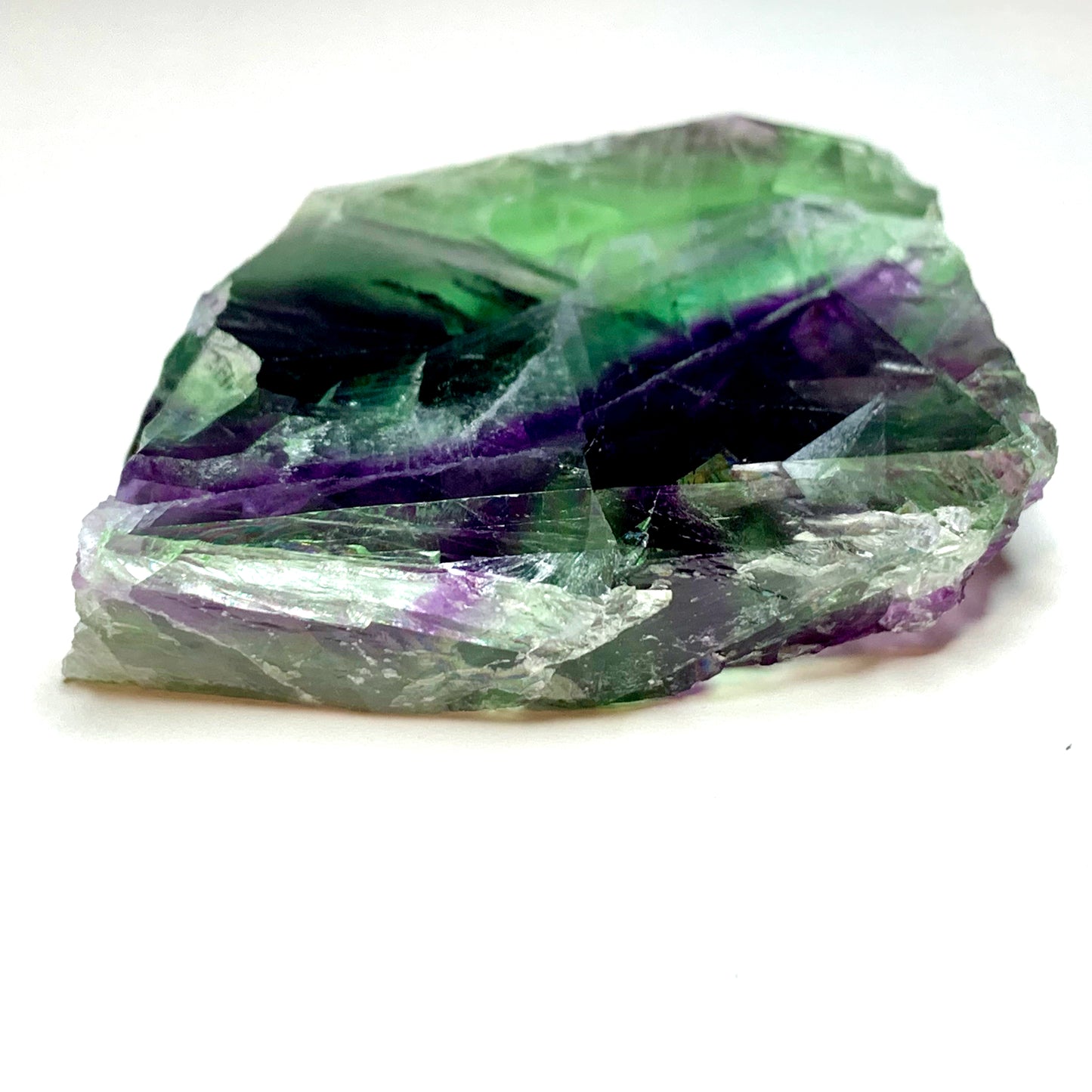 2.9" Cut and Polished Rainbow Fluorite with Stand