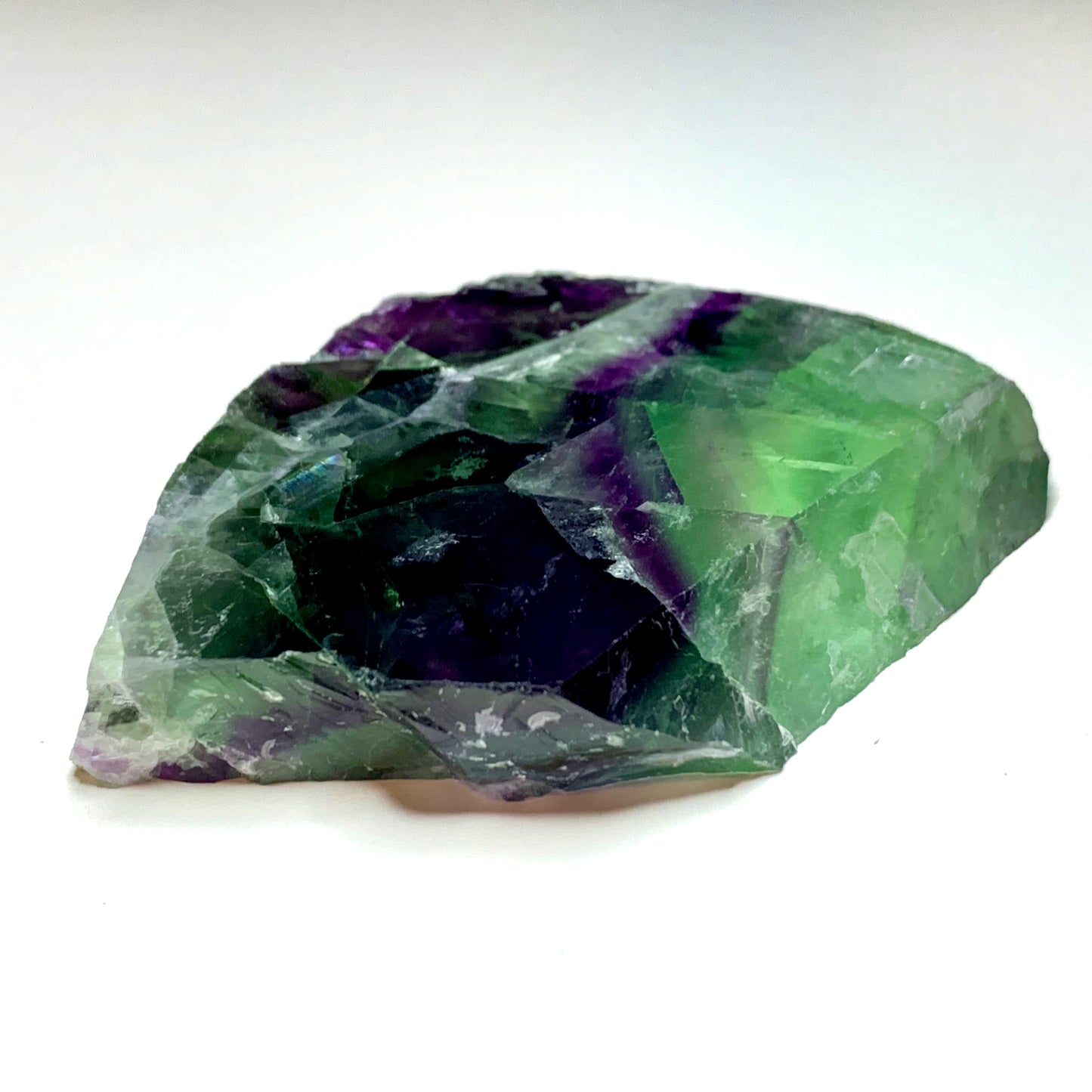 2.9" Cut and Polished Rainbow Fluorite with Stand