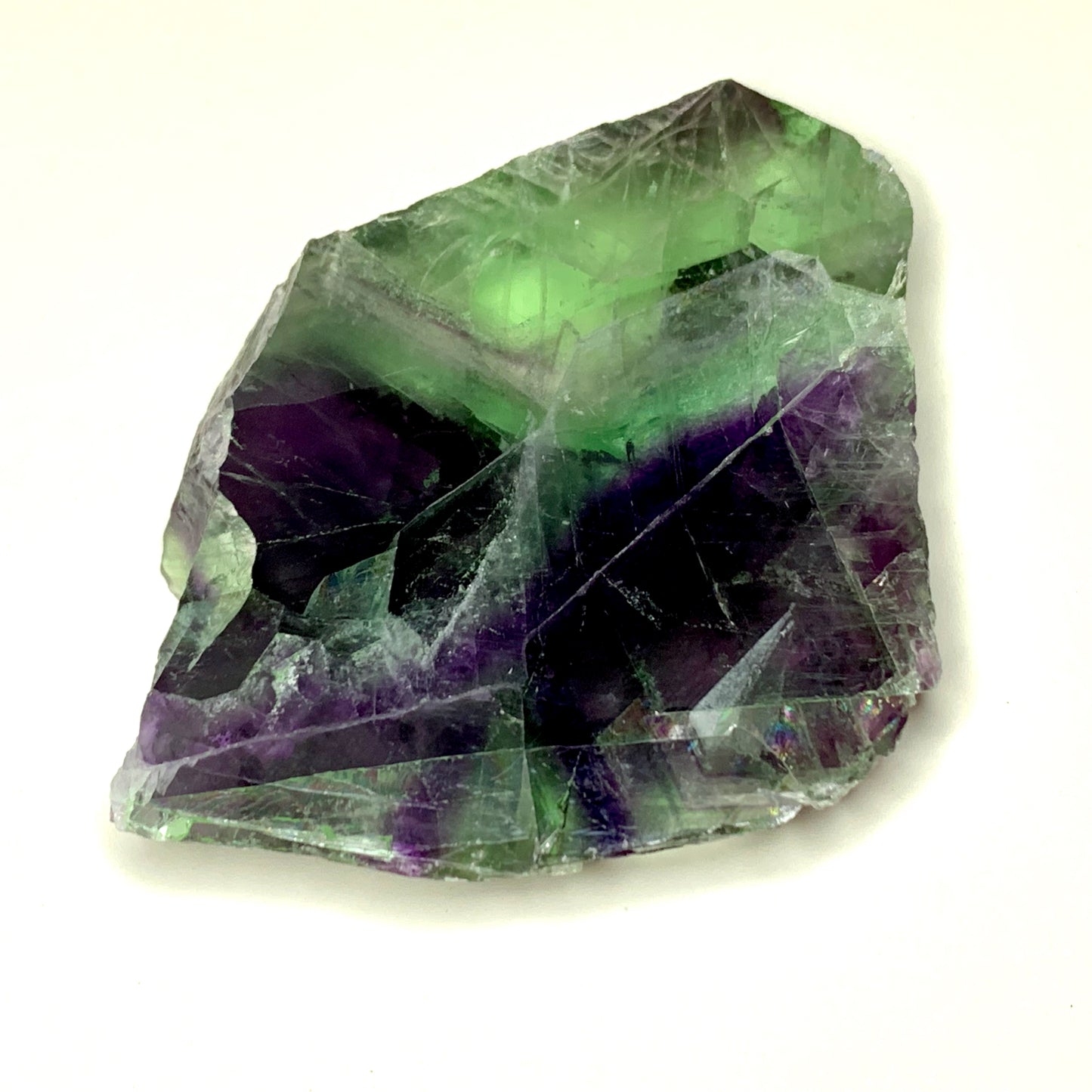 2.9" Cut and Polished Rainbow Fluorite with Stand