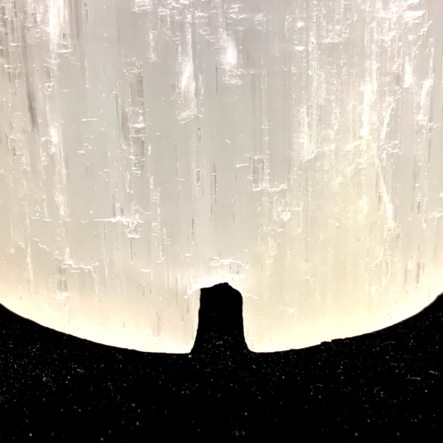 8.4" Natural Selenite Lamp with Switch Cord and Bulb