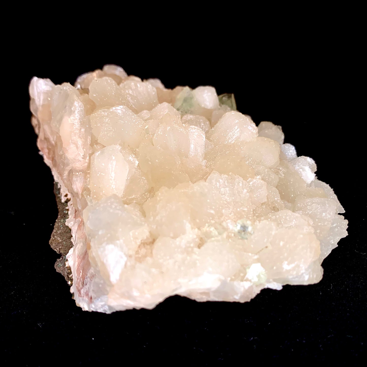 5.8" Druzy Peach and Green Apophyllite Crystal Cluster