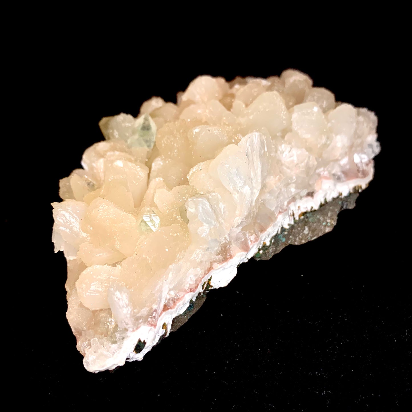 5.8" Druzy Peach and Green Apophyllite Crystal Cluster