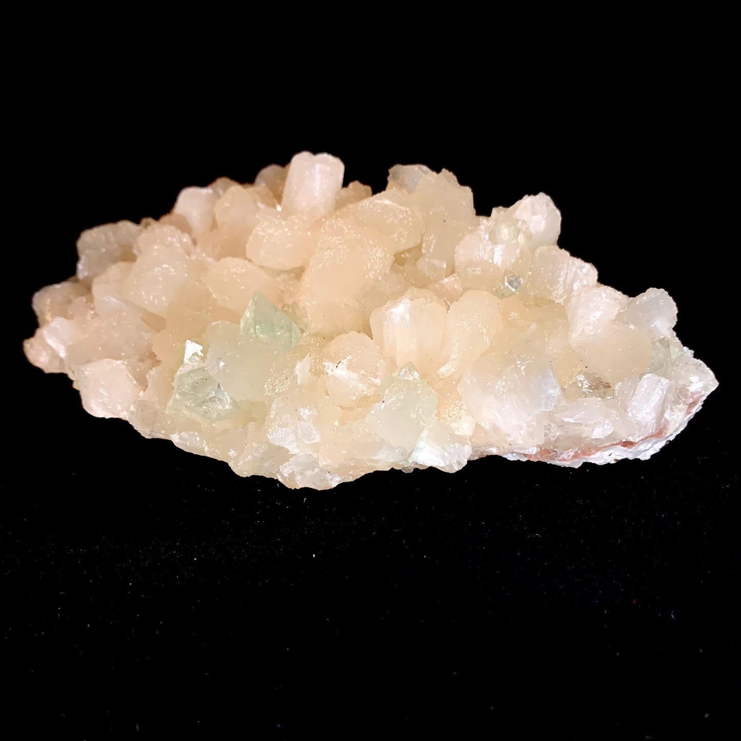 5.8" Druzy Peach and Green Apophyllite Crystal Cluster