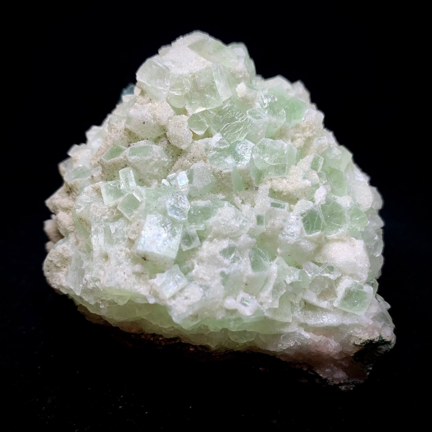 3.3" Rare Green Apophyllite Crystal Cluster