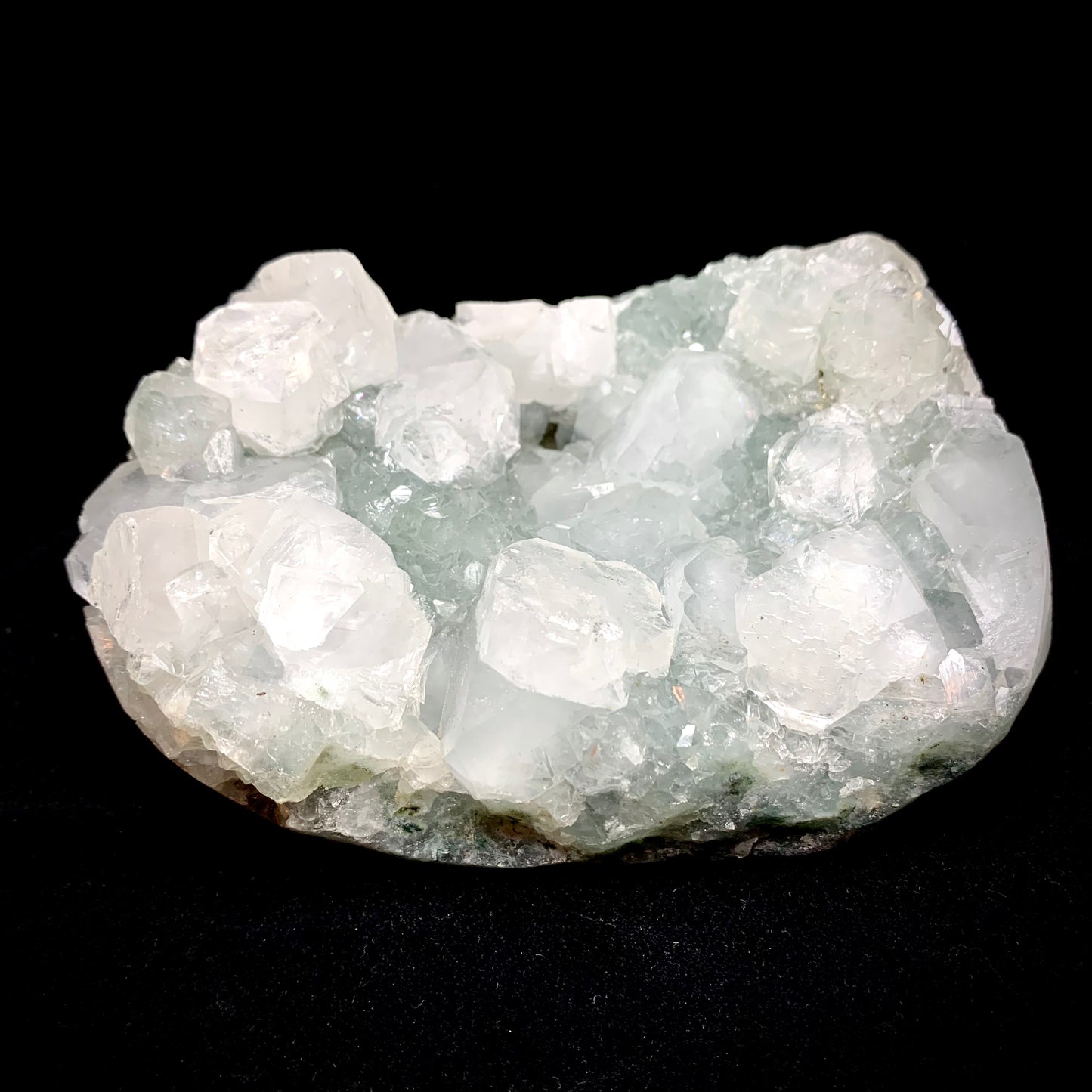 5.2" Blue Druzy Apophyllite Geode