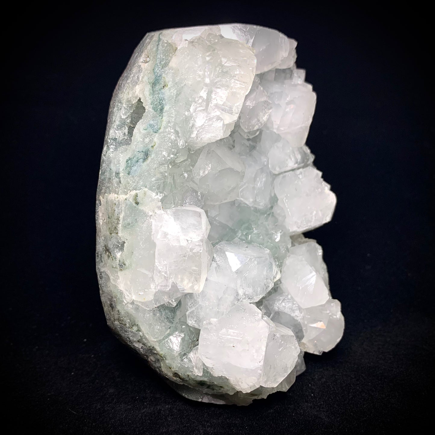 5.2" Blue Druzy Apophyllite Geode