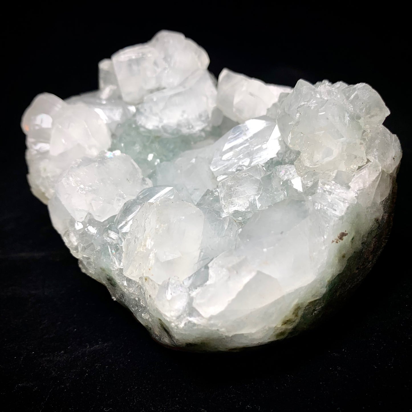 5.2" Blue Druzy Apophyllite Geode