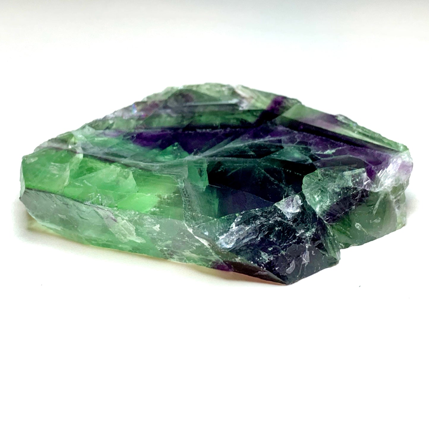 2.9" Cut and Polished Rainbow Fluorite with Stand